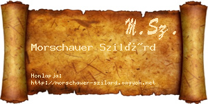 Morschauer Szilárd névjegykártya